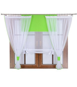 Komplet 2 firan panel z kokardkami Vigo II jaskrawy zielony