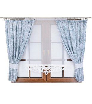 Komplet 2 zasłony w liście D1 panel z ażurem Rubi V