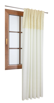 Zasłona duo z lśniącym wzorem Lumeco 2 wzór 8 ecru