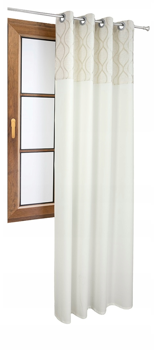 Elegancka zasłona duo Mela 2 ecru wzór 3