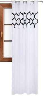 Zasłona matowa duo maroko Cindy wzór A7 biała