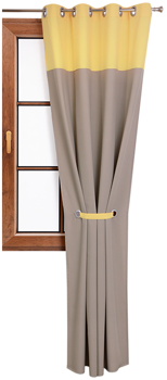 Zasłona matowa duo spięta podwiązką Hitomi wzór 3