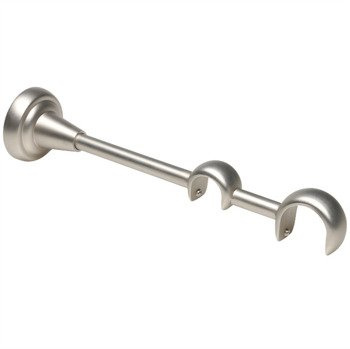 Metalowy podwójny wspornik do karnisza o średnicy fi 25 +19 mm -  Satyna Nikiel (chrom mat)