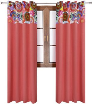 Zasłona koralowa matowa  duo picasso Rubi 2 wzór O1
