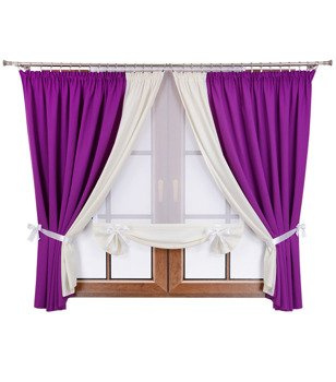 Uroczy komplet dziecięcy zasłony i panel z kokardkami Mika wzór 12