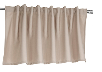 Ozdobny lambrekin z tkaniny matowej beżowo szary