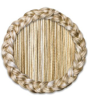 Makaron gładki biały złoty stare złoto klasyczny sznurki