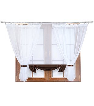 Komplet firan z panelem z woalu Demi II gorzka czekolada