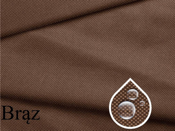 Materiał wodoodporny na zasłony obrusy poszewki ogrodowe brązowy