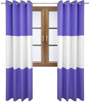 Zasłona gładka matowa trio Sally jasno fioletowa z białym