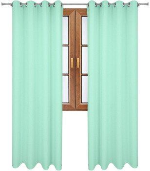 Gładka zasłona matowa Clara miętowa klasyczna