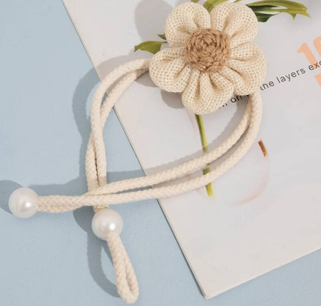 Urocza rustykalna spinka klamra naturalna boho Kwiat do firan zasłon wz 1