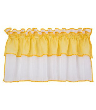 Zazdrostka z woalu duo biała żółta Lolita obszyta lamówką