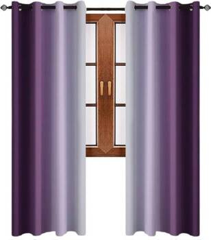 Komplet zasłon ombre cieniowane Asta fioletowy