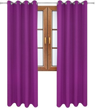 Gładka zasłona matowa Clara fuksja klasyczna