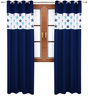 Zasłona matowa duo gwiazdki Cindy wzór U1 granatowa