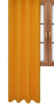 Gładka zasłona matowa Clara musztardowa klasyczna Sale S21