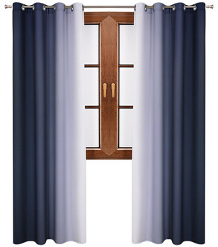 Komplet zasłon ombre cieniowane Asta grafitowa Sale S34