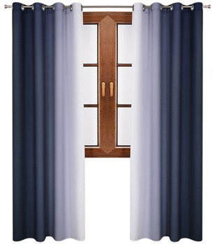 Komplet zasłon ombre cieniowane Asta grafitowy