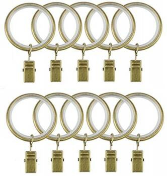 Komplet cichych kółek z żabkami na karnisz antyk mosiądz stare złoto żabki 10 szt