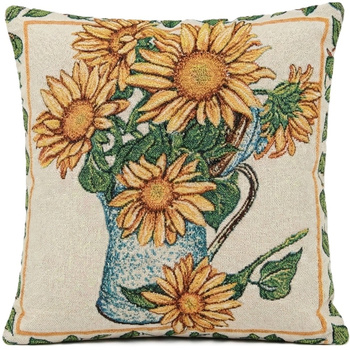 Poszewka dekoracyjna gobelinowa z motywem kwiatów słonecznika