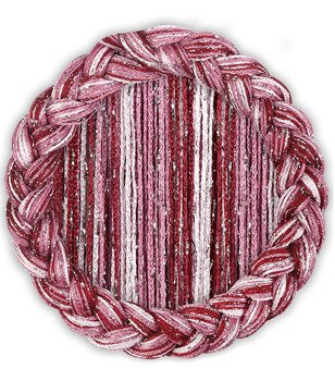 Makaron przeplatany srebrną nitką bordo jasny róż indyjski róż