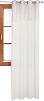 Zasłona ecru duo z wyszywanym wzorem Akemi wzór 3