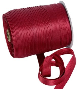 Atłasowa lamówka do firan i zasłon czerwony