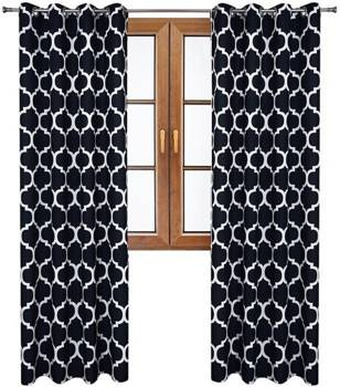 Zasłona w wzory Rubi grafitowe maroko wzór A2
