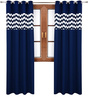 Zasłona matowa duo zygzaki Cindy wzór B5 granatowa