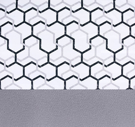 Zasłona matowa duo plastry Cindy wzór I1 plastry szara