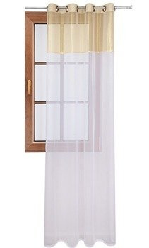 Elegancka firana z woalu oraz błyszczącego Riko III złota