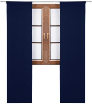 Panel gładki z tkaniny matowej Egle granatowy