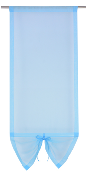 Uroczy panel z woalu z ozdobną kokardką Zoe błękitny