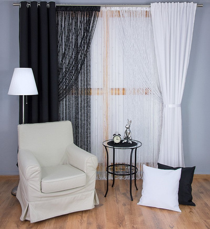 Makaron firany grube świderki ecru