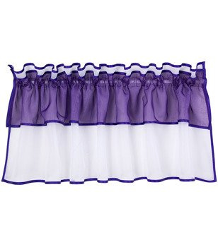 Zazdrostka z woalu duo biała ciemno fioletowa Lolita obszyta lamówką