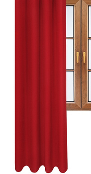 Gładka zasłona matowa Clara czerwona klasyczna Sale S10