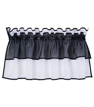 Zazdrostka z woalu duo biała czarna Lolita obszyta lamówką