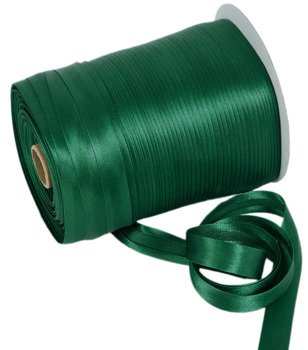 Atłasowa lamówka do firan i zasłon butelkowa zieleń