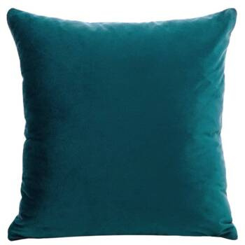 Miękka i puszysta poszewka welurowa aksamitna na poduszkę turkusowa