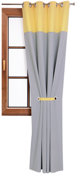 Zasłona matowa duo spięta podwiązką Hitomi wzór 8