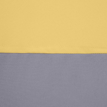 Zasłona duo jasno zółta z pasem na dole szarym Soma