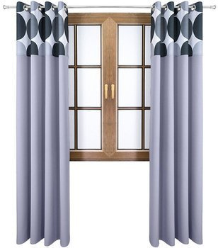 Zasłona jasno szara matowa  duo koła  Rubi 2 wzór F1