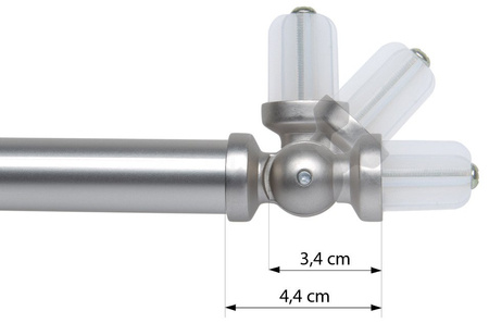 Łącznik kątowy do karnisza o średnicy fi 25 mm - Stal Szlifowana (inox)