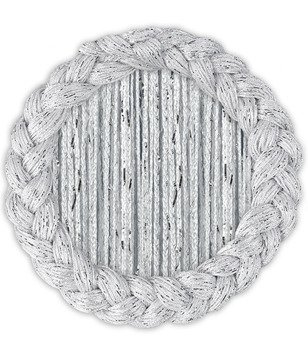 Makaron przeplatany srebrną nitką biały