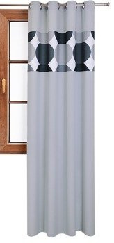 Zasłona matowa duo koła Cindy wzór F1 szara