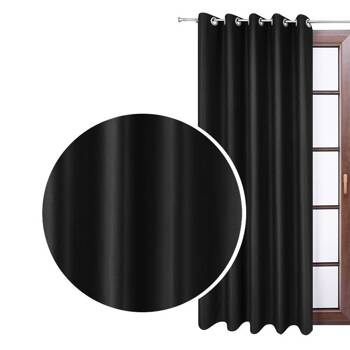 Zasłona zaciemniająca do 100% blackout Candy czarna