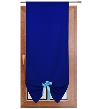 Uroczy panel gładki matowy z kokardką kobaltowy Gabi