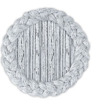 Makaron przeplatany srebrną nitką biały arktyczny