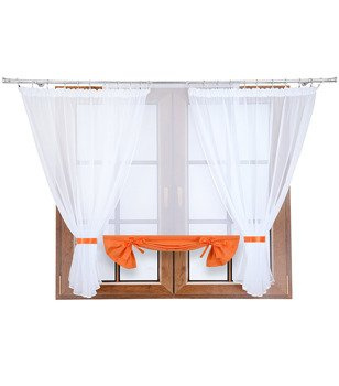 Komplet firan z panelem z woalu Demi II pomarańczowy